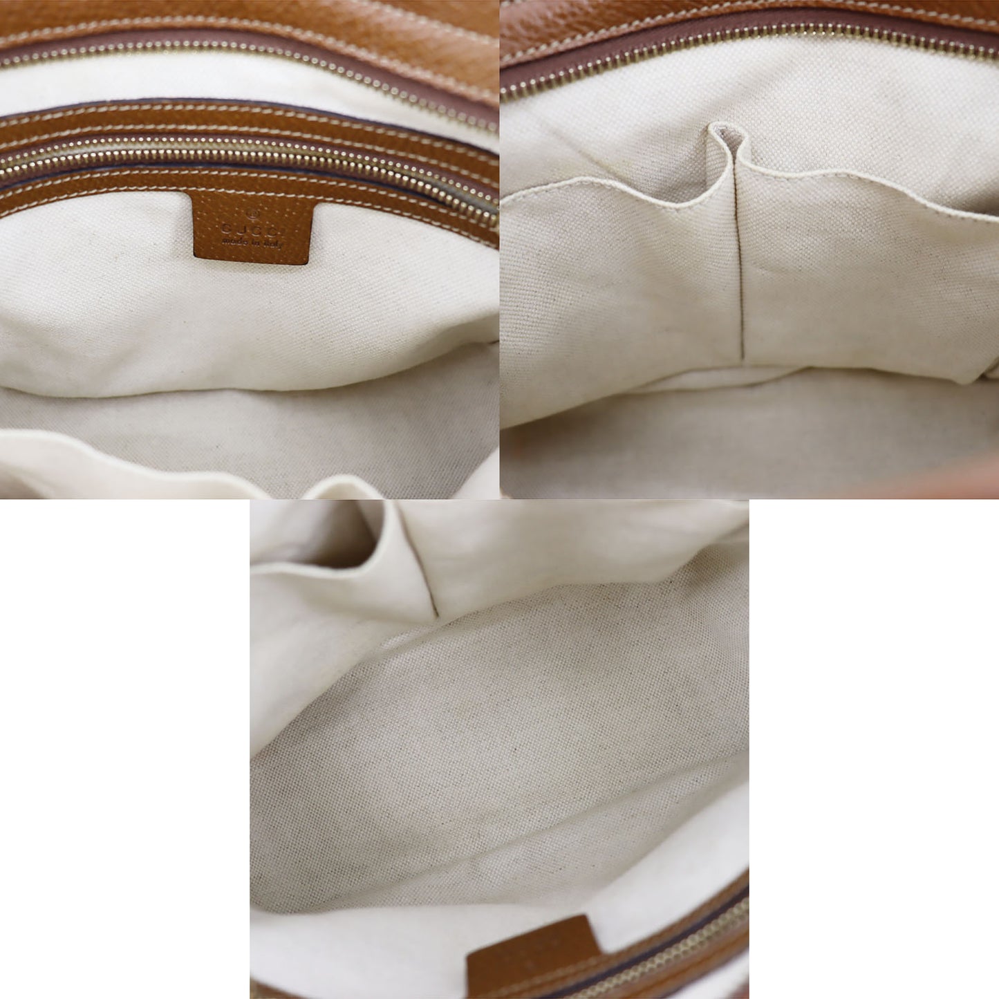 GUCCI Original GG Shoulder Handbag Brown Canvas Leather #BP650