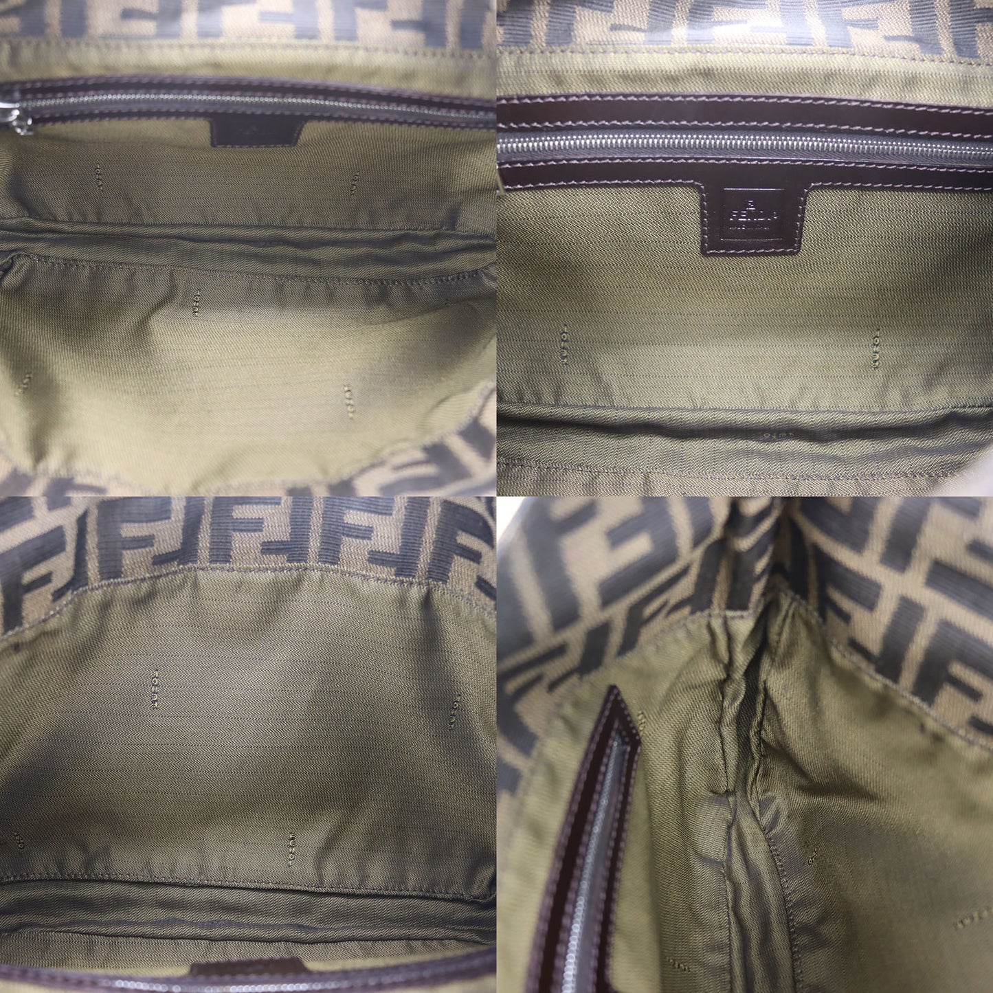 FENDI Zucca Mamma Bucket Shoulder Bag Brown #CU241