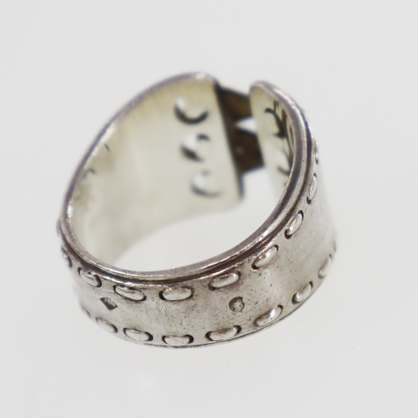 HERMES Lace up Finger Ring Silver 925 #CN466