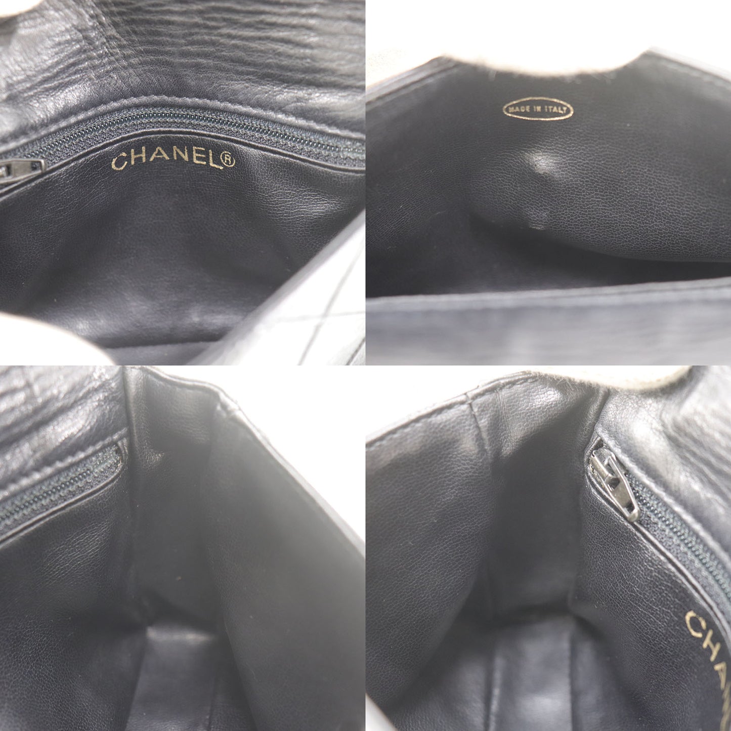 CHANEL Bum Bag Matelasse Lambskin Leather Belt Bag Black #EC582