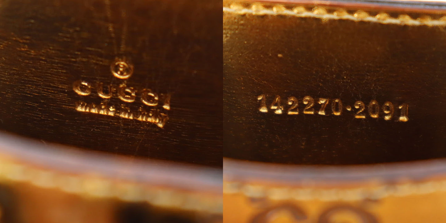 GUCCI Original GG iPod Mini Case Gold Brown Leather #AG250