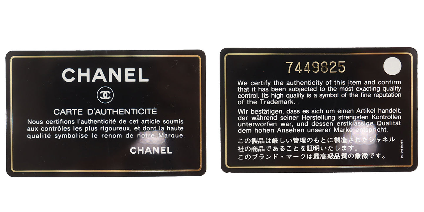 CHANEL CC Handbag Vanity Black Caviar Skin Leather #CK160