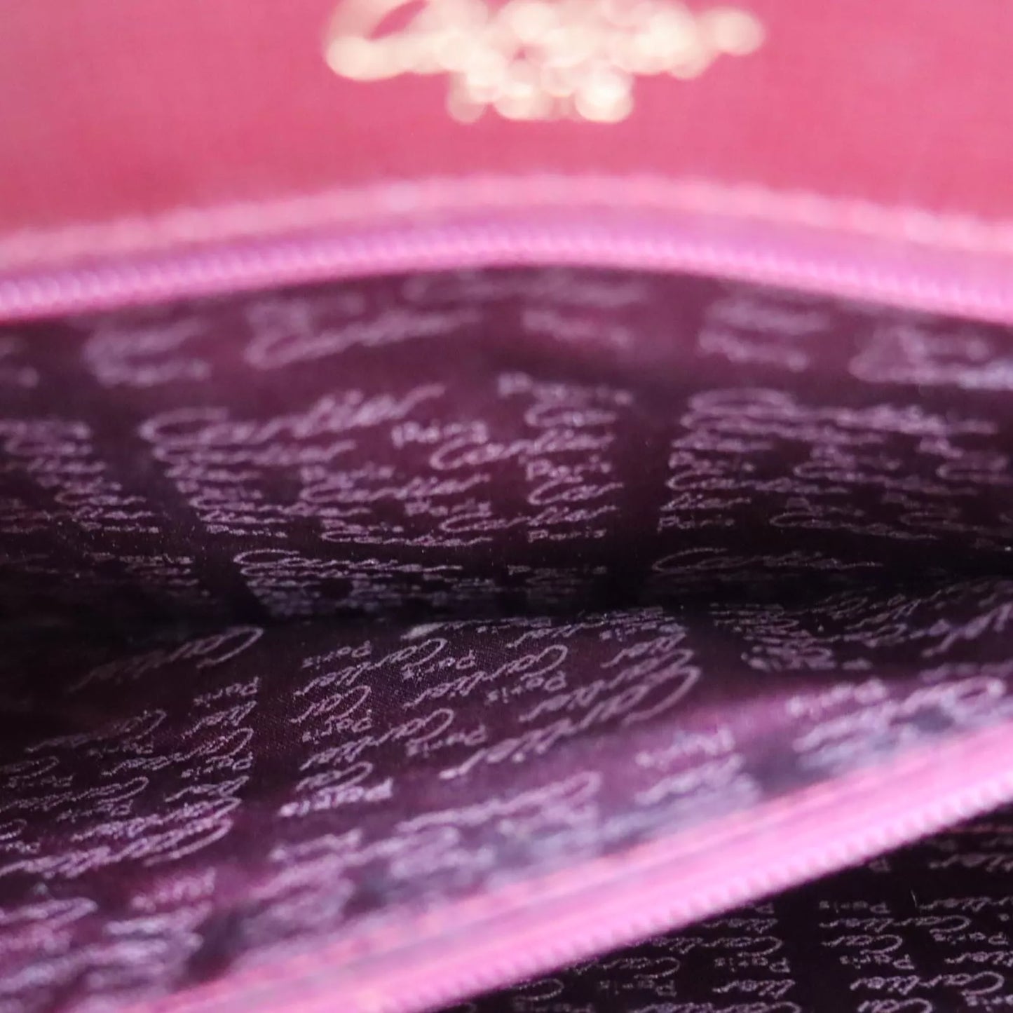 CARTIER Must Line Logos Crossbody Shoulder Bag Bordeaux Leather #AG928