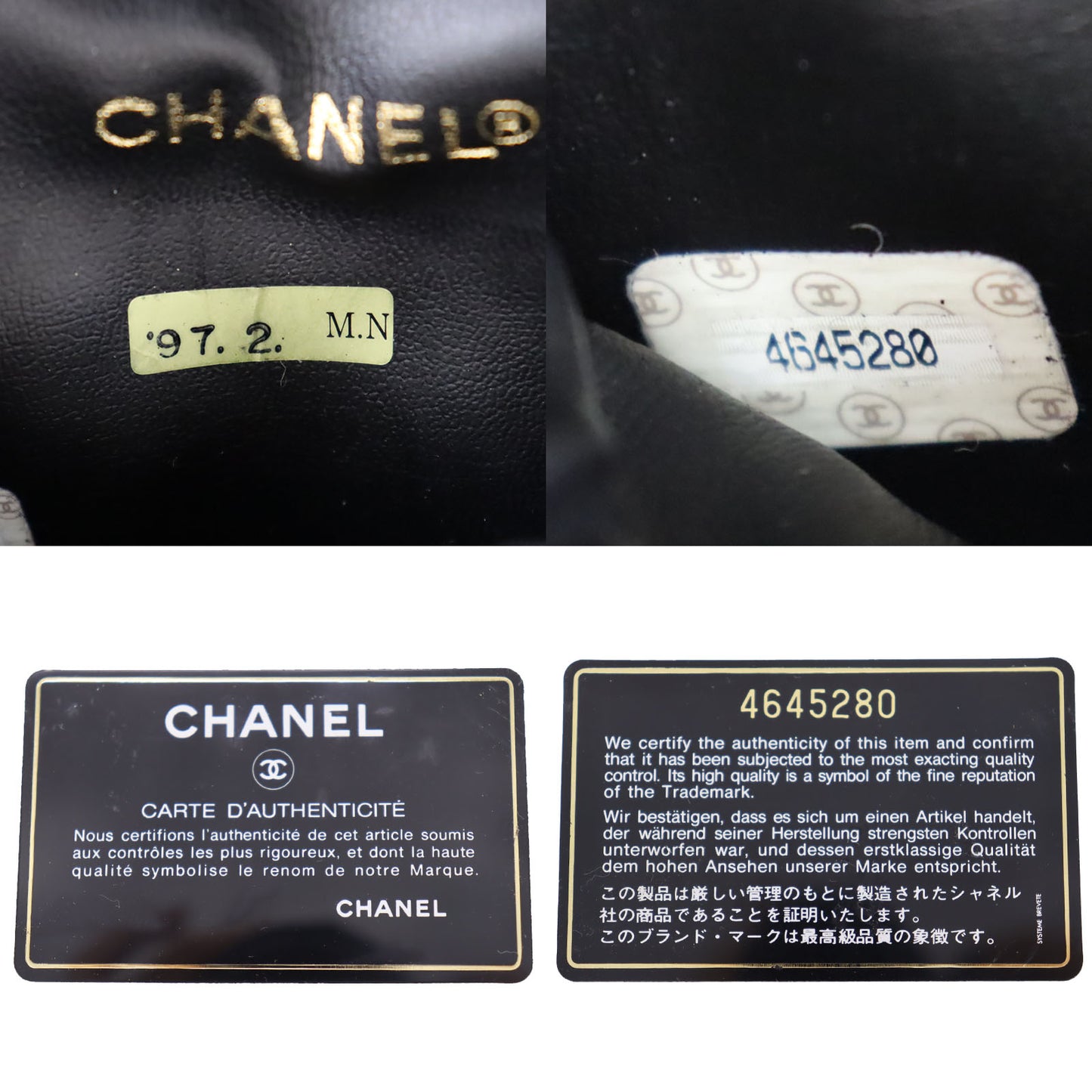 CHANEL CC Handbag Vanity Black Caviar Skin Leather #AG646