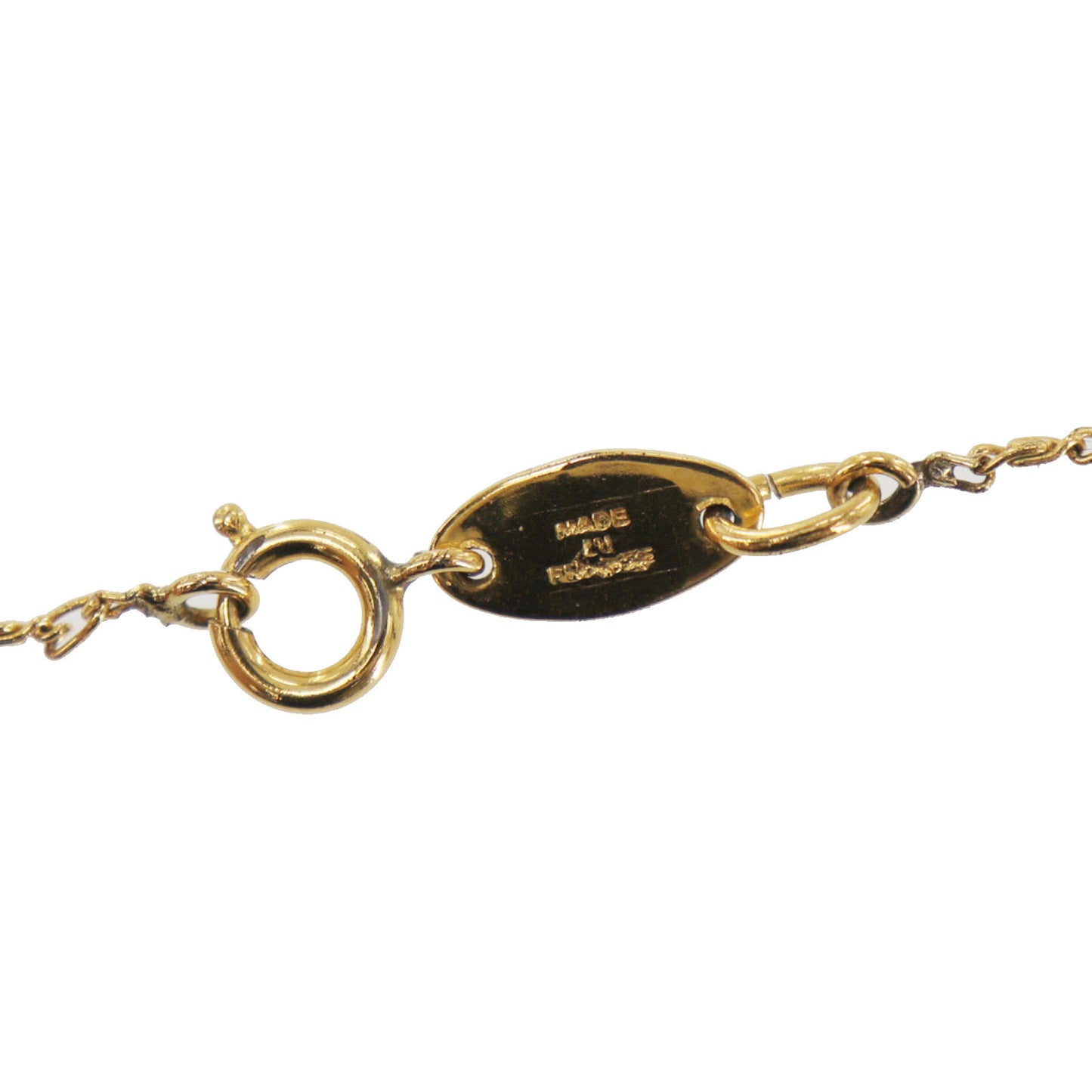 CHANEL CC Logos Gold Plated Chain Necklace 1982 #CU922