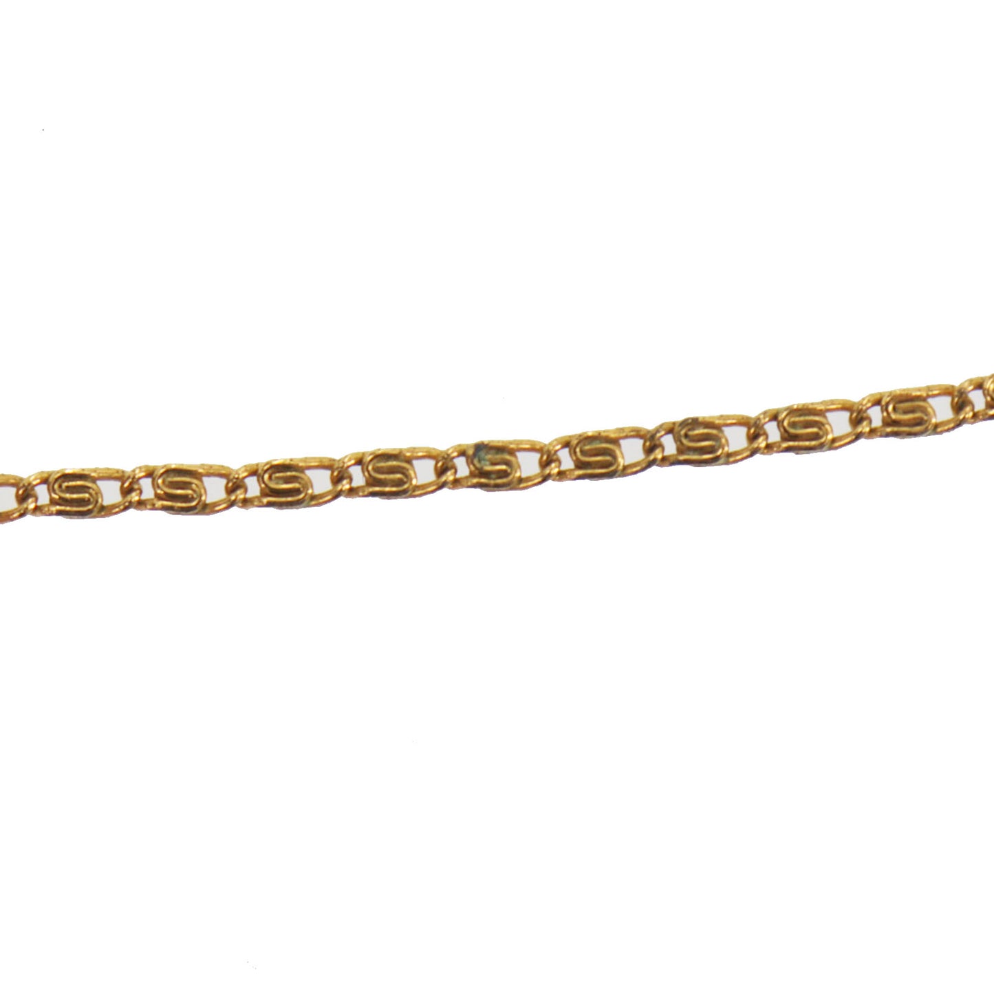 CHANEL CC Logos Gold Plated Chain Necklace 1982 #CU922