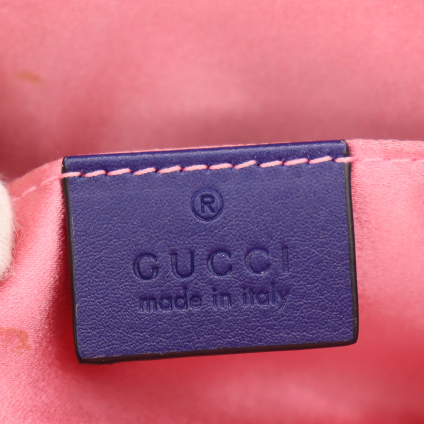 GUCCI GG Marmont Funny Pack Belt Bag Blue Velor #AH709