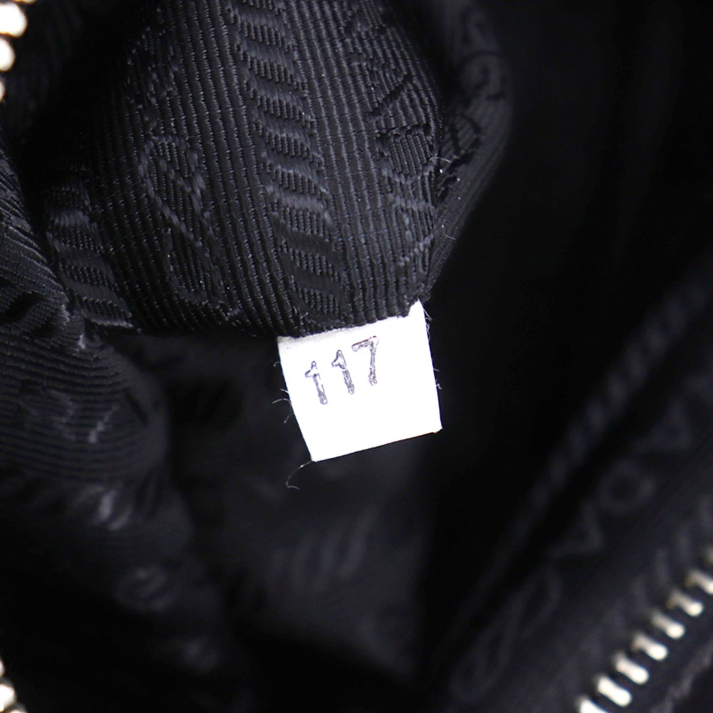 PRADA Logos Shoulder Handbag Black Leather #EG533