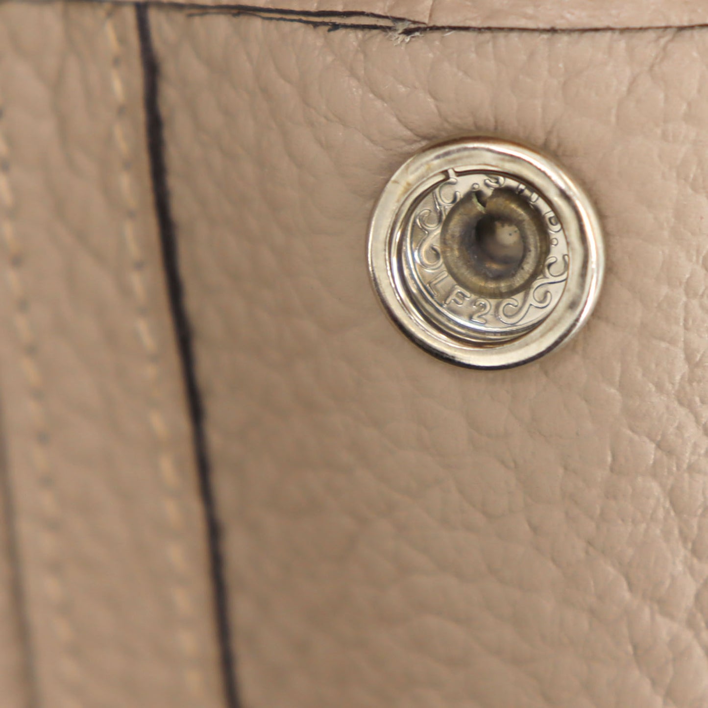 HERMES HandBag Garden Party TPM Beige Negonda Leather #AH705