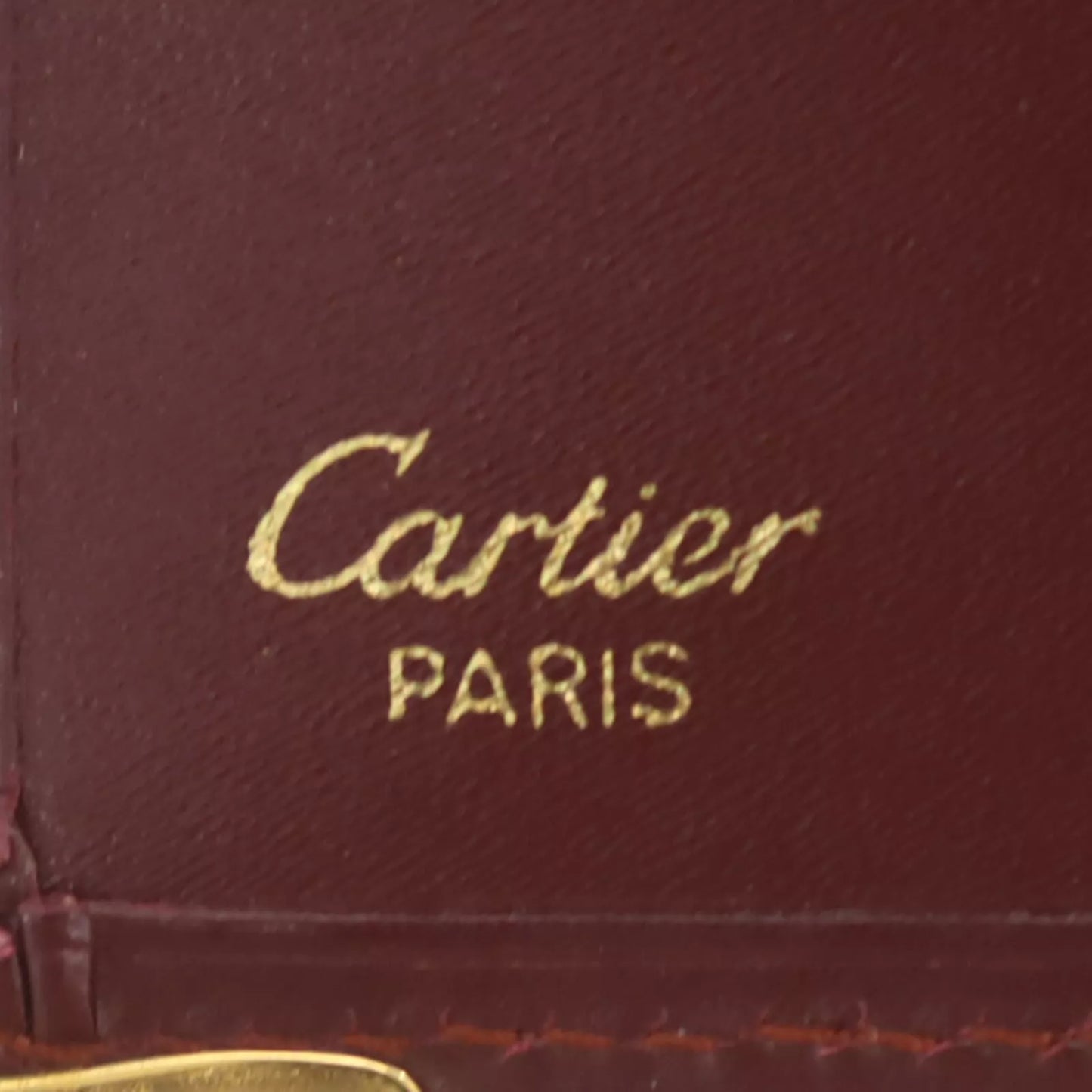 CARTIER Must de Cartier Bifold Wallet Leather Burgundy #ED493