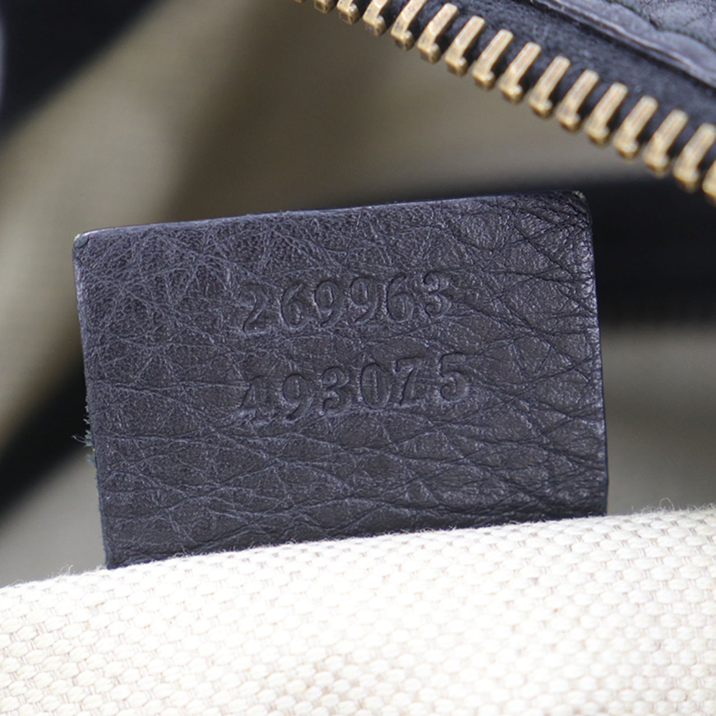 GUCCI Logos 2Way Shoulder Handbag Leather Black #BH637