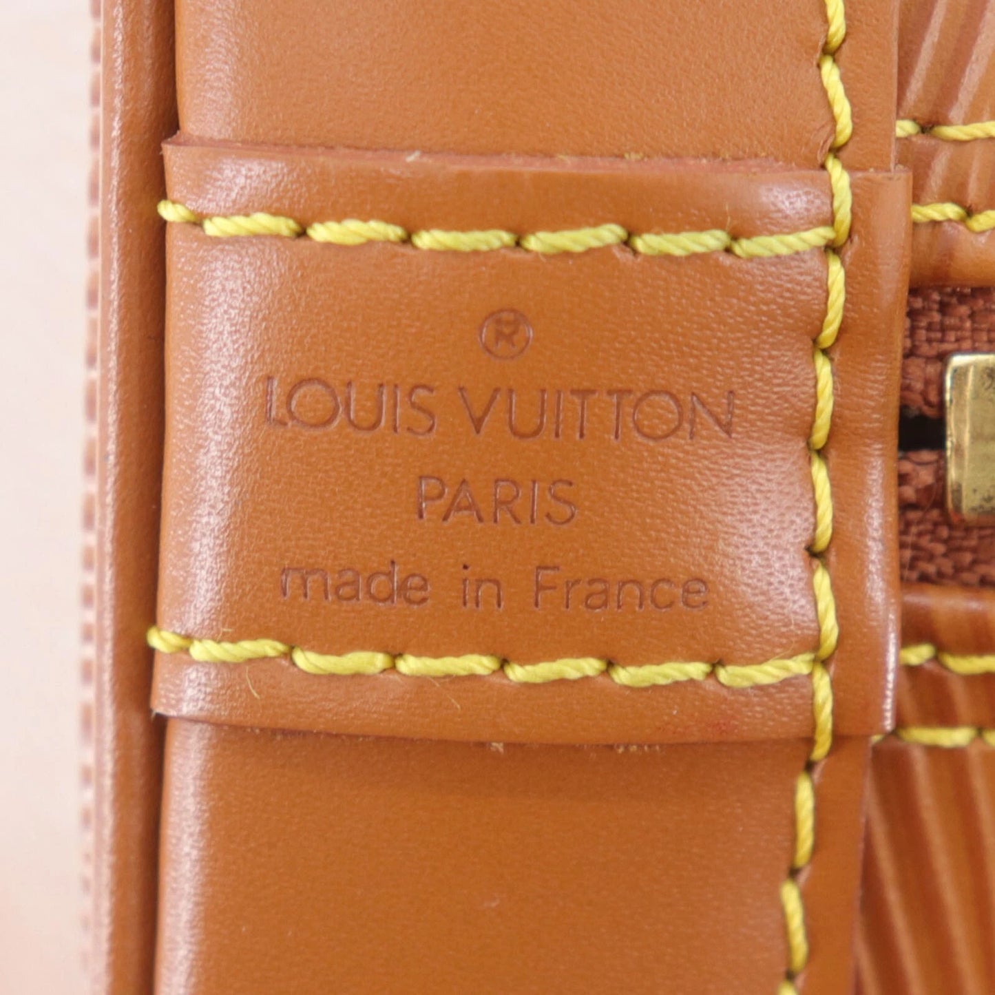 LOUIS VUITTON LV Alma PM Handbag Epi Leather Brown M54148 #DA584