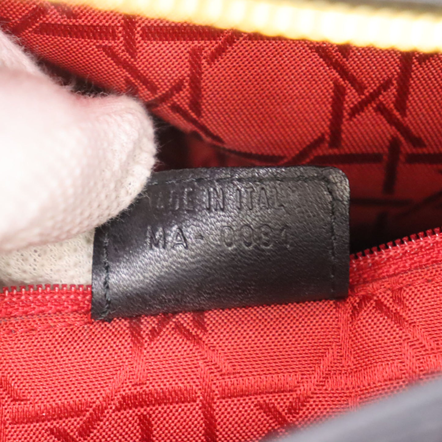 Christian Dior Lady Dior 2way Shoulder Handbag Black Leather #DA755