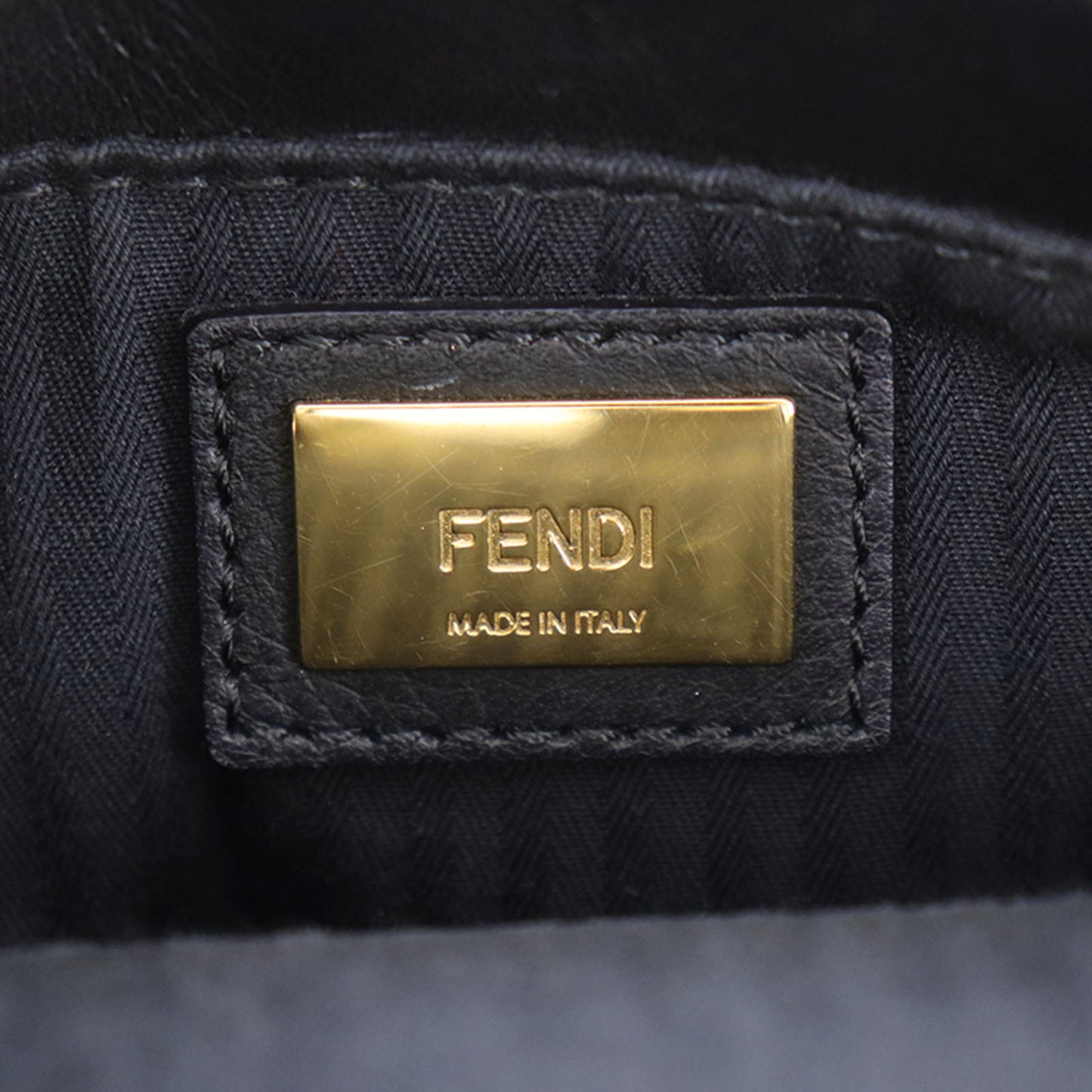 FENDI 2way Shoulder Handbag Black Leather #AH652