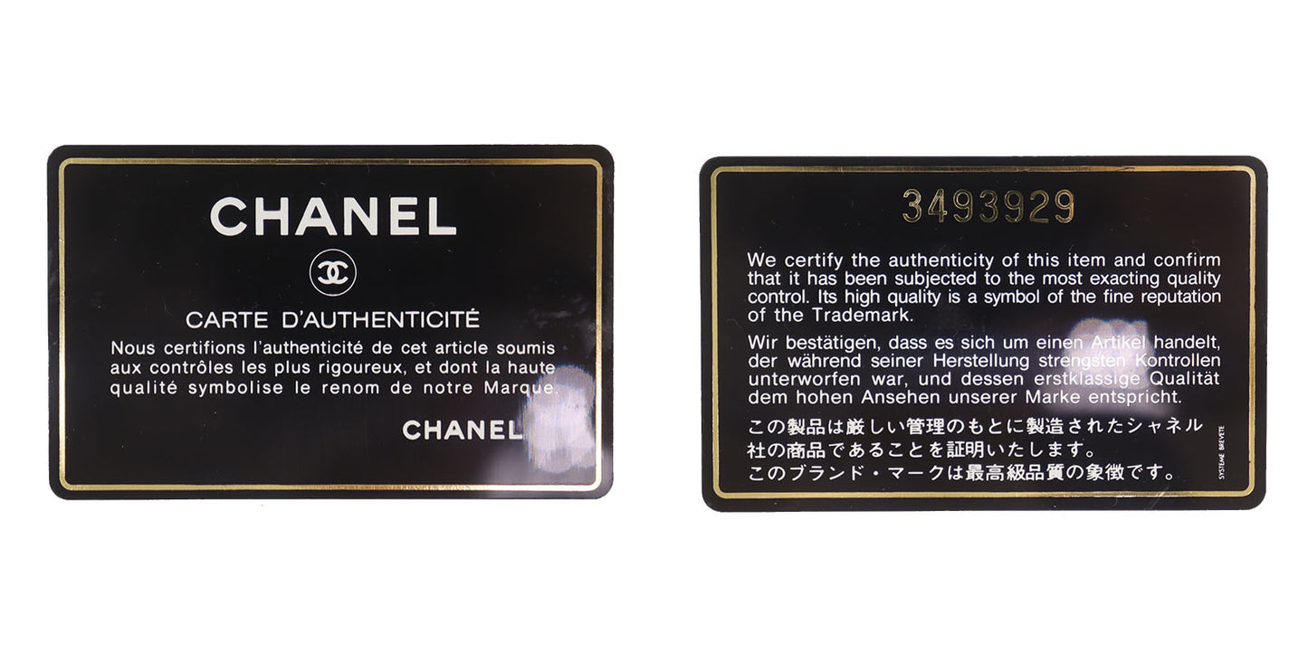 CHANEL CC Handbag Vanity Black Caviar Skin Leather #CP939