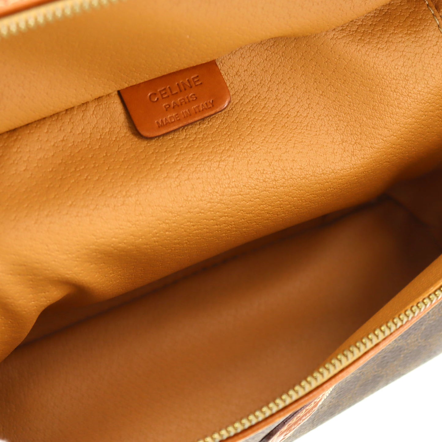 CELINE Macadam Pattern HandBag Brown PVC Leather #AH75