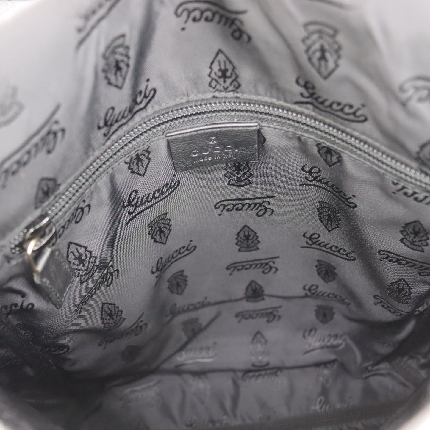 GUCCI Shima Shoulder Bag Black Leather #BS113