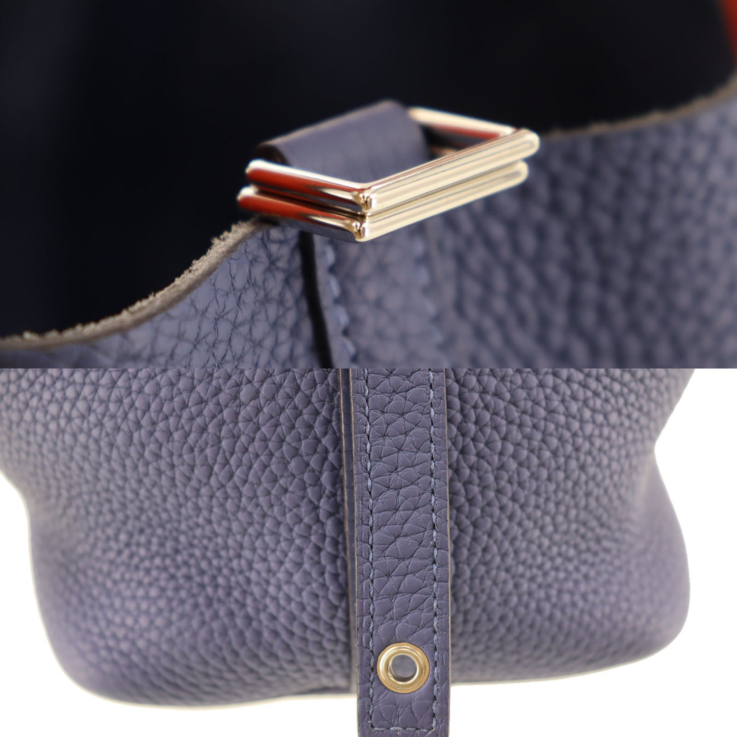 Hermes Picotin Lock PM Handbag Bule Navy Taurillon Maurice #AH704