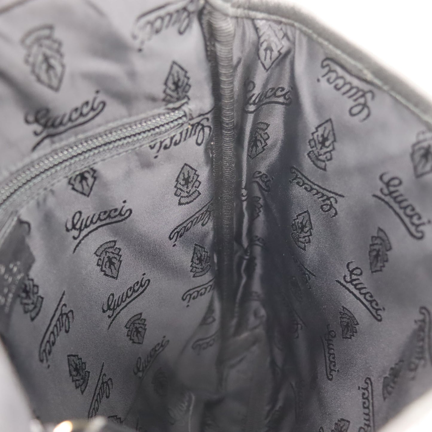 GUCCI Shima Shoulder Bag Black Leather #BS113