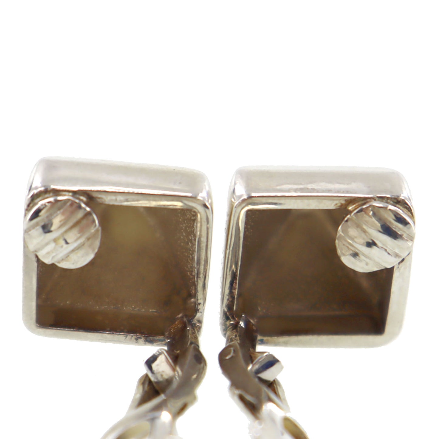 HERMES Medor Studs Earrings Silver Clip-On #AH155