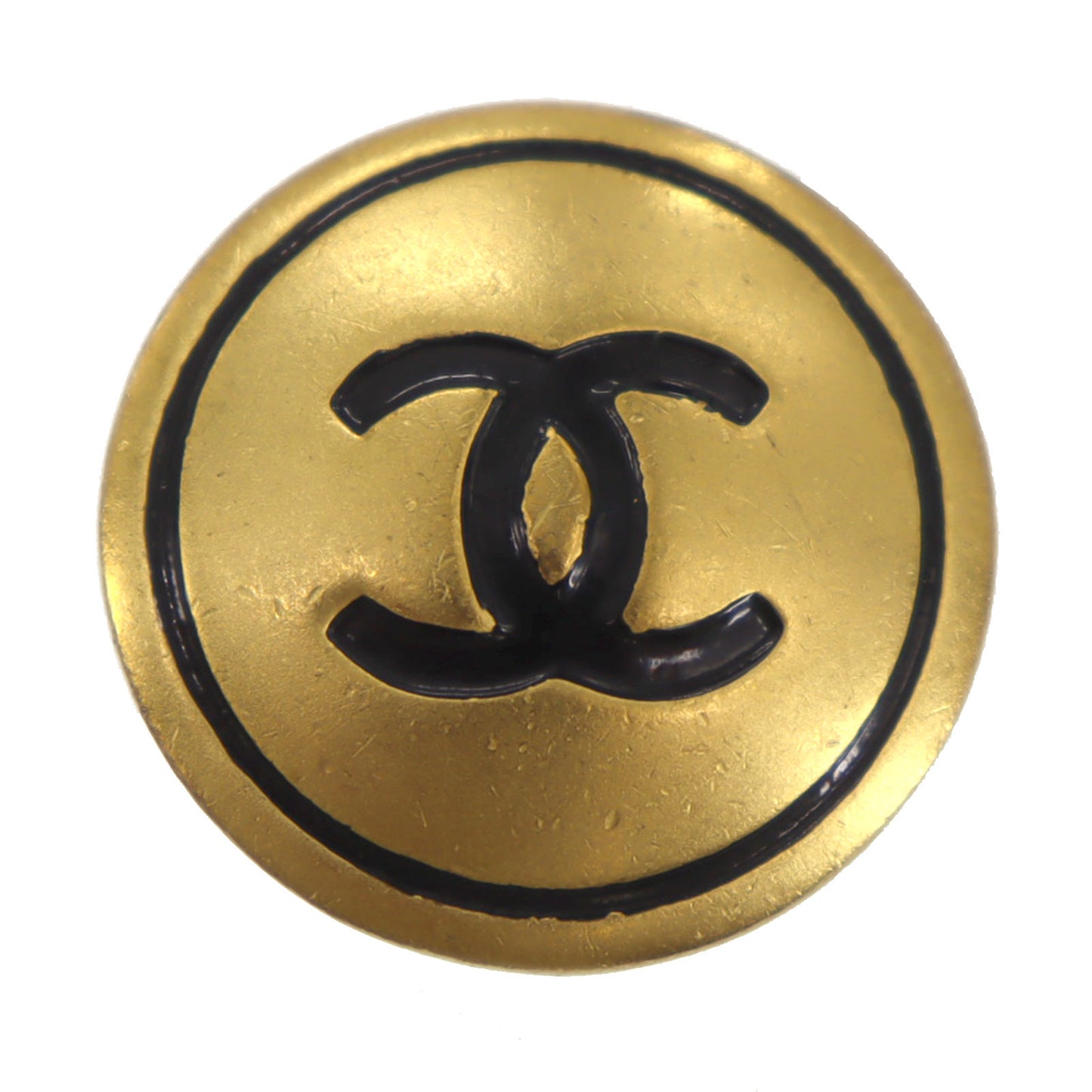 CHANEL CC Logos Circle Earrings Gold Clip-On 94P #CG502