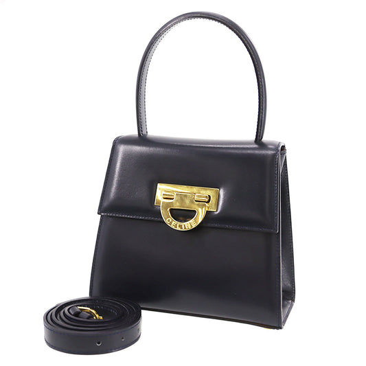CELINE Handbag Bag Navy Leather #CO399