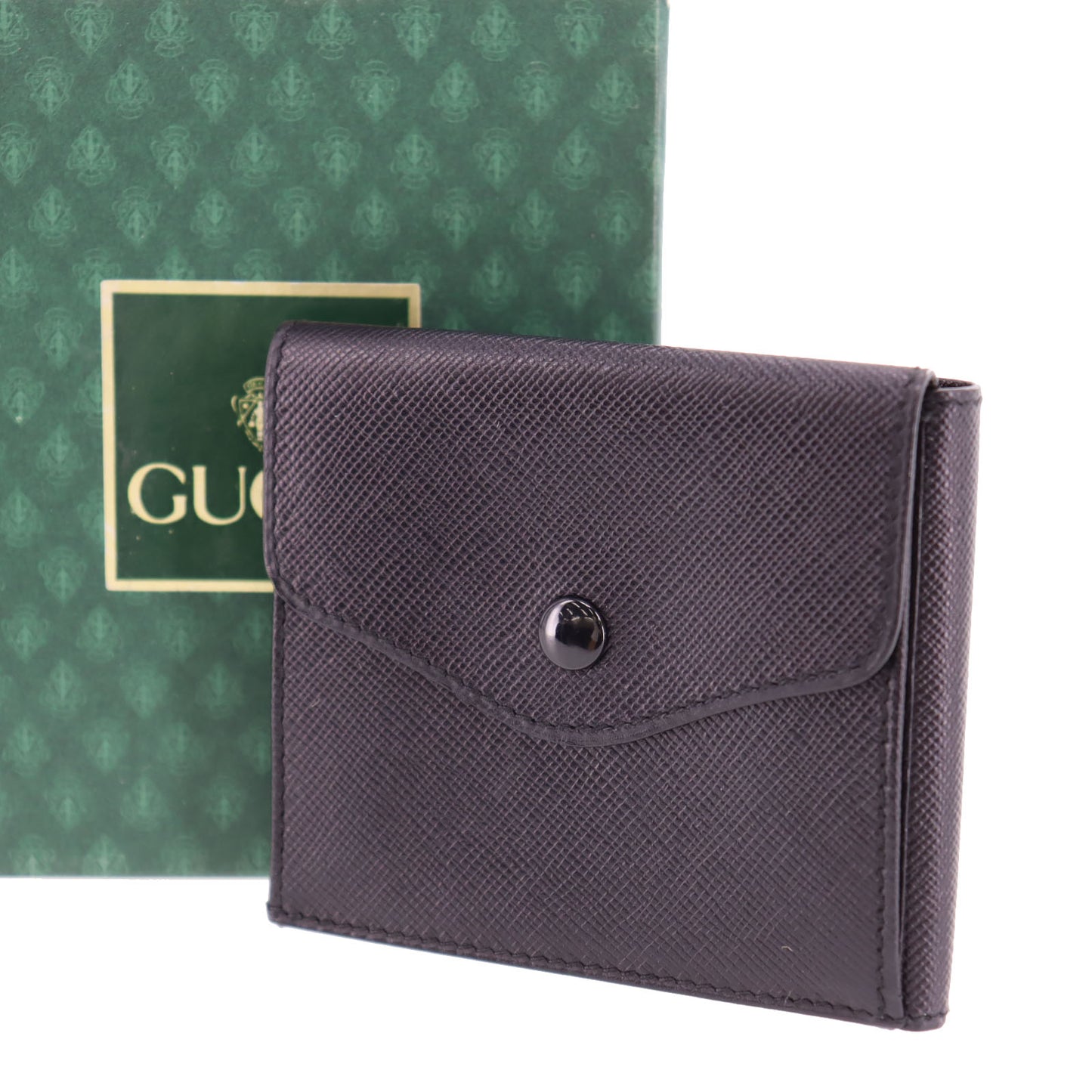GUCCI Small Bi-fold Wallet Black Leather #AH562