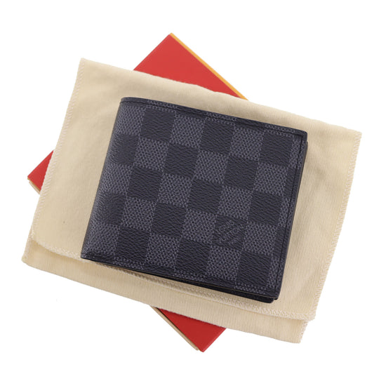 LOUIS VUITTON LV Damier Graphite Portefeiulle Amerigo Wallet N60053 #AG670
