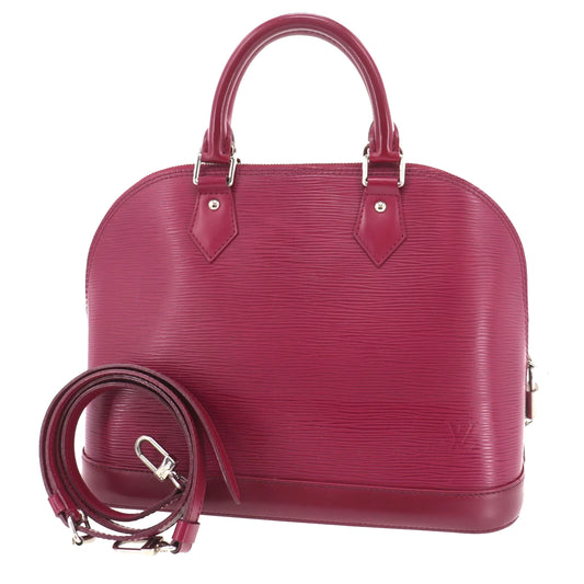 LOUIS VUITTON LV Alma PM Handbag Pink Epi Leather M40490 #EG84