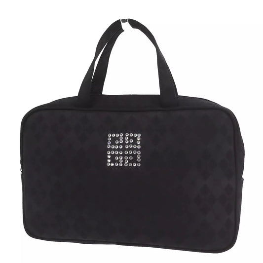 GIVENCHY Handbag Nylon Canvas Black China #AH91