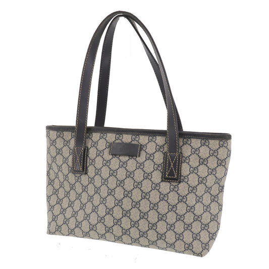 GUCCI GG Plus Tote Shoulder Bag Navy PVC #BJ342