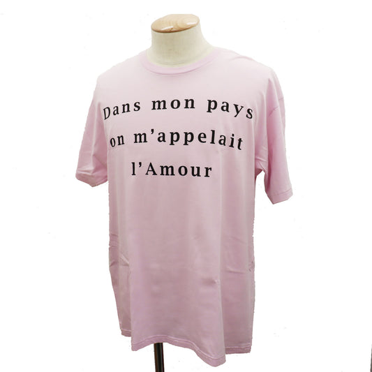 GUCCI Logos Short Sleeve Tops T-shirt Size XS Pink Cotton #AH524
