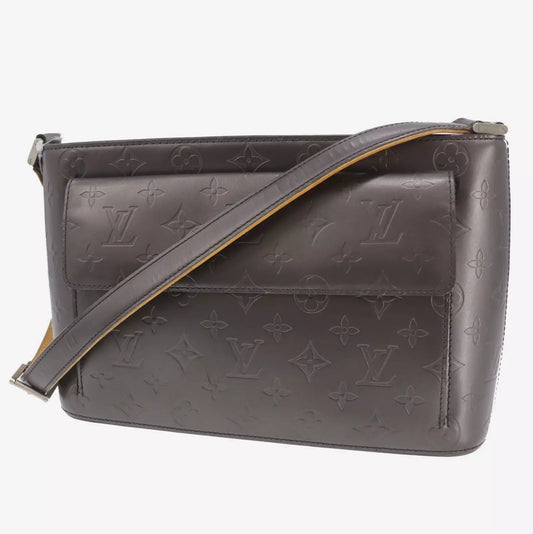 LOUIS VUITTON LV Alston Used Shoulder Bag Monogram Matte Leather M55122 #BQ842 A