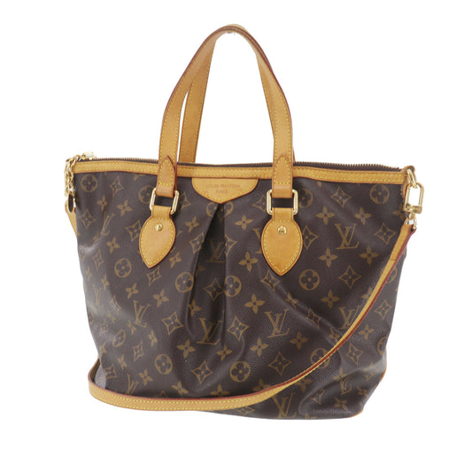 Louis Vuitton LV M40145 Monogram 2way Tote Handbag Palermo PM #CK945