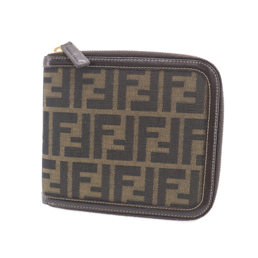 FENDI Zucca CD Case Brown Black Canvas #AH270