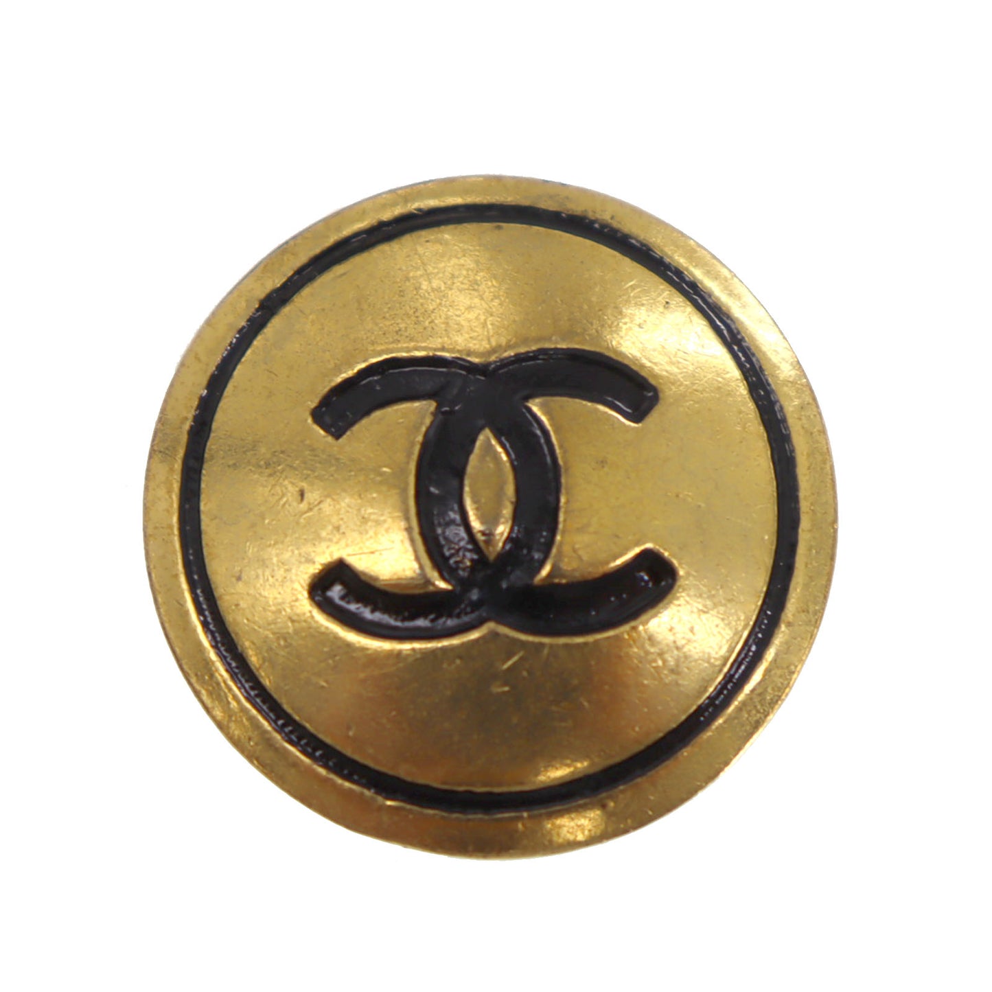 CHANEL CC Logos Circle Earrings Gold Clip-On 94P #CG502