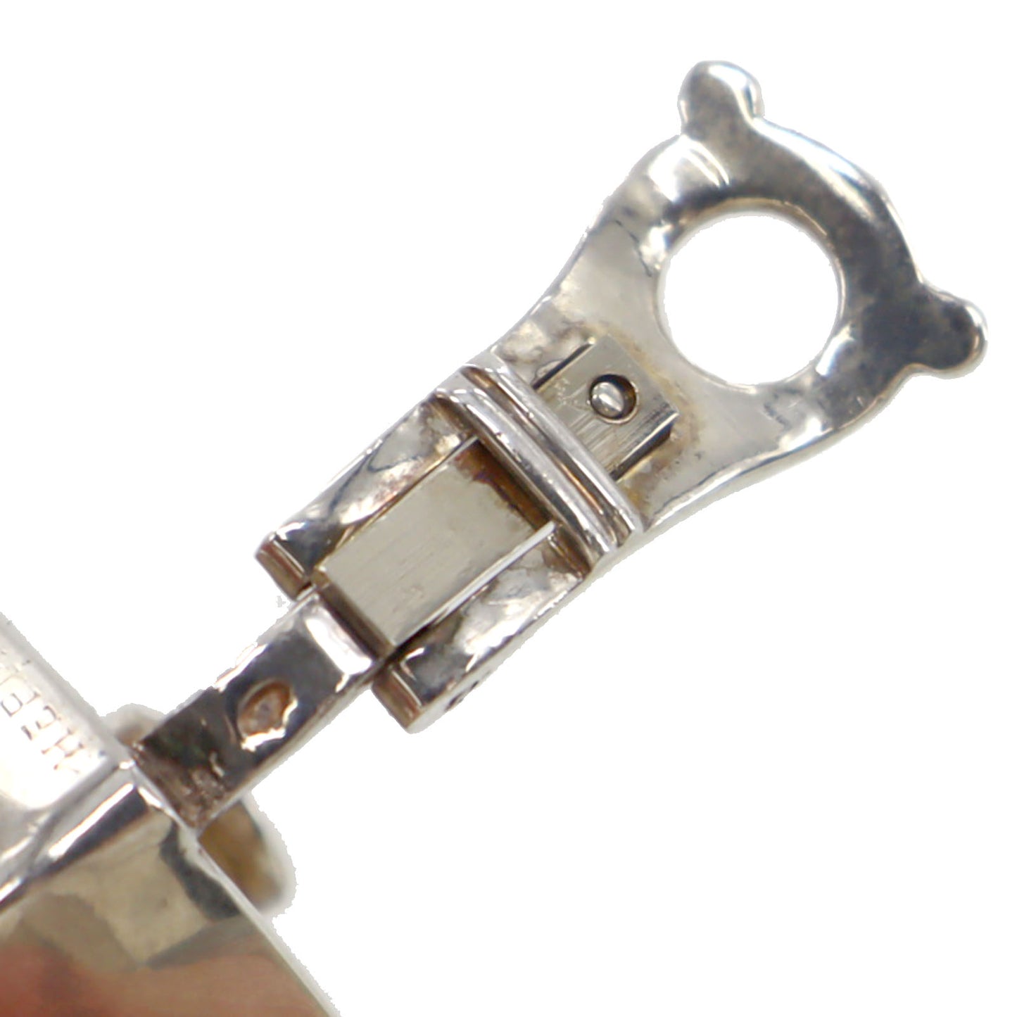 HERMES Medor Studs Earrings Silver Clip-On #AH155