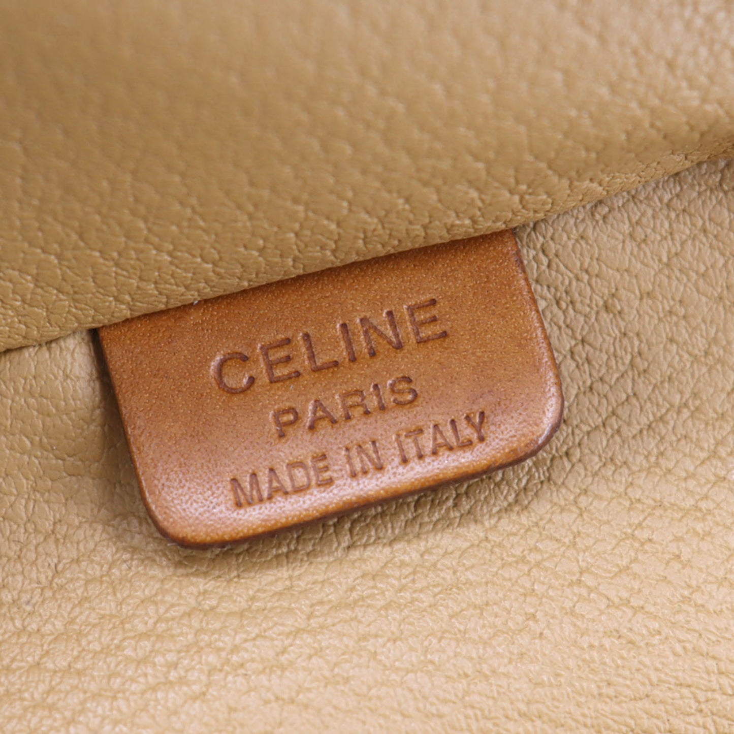 CELINE Macadam Pattern HandBag Brown PVC Leather #AH75