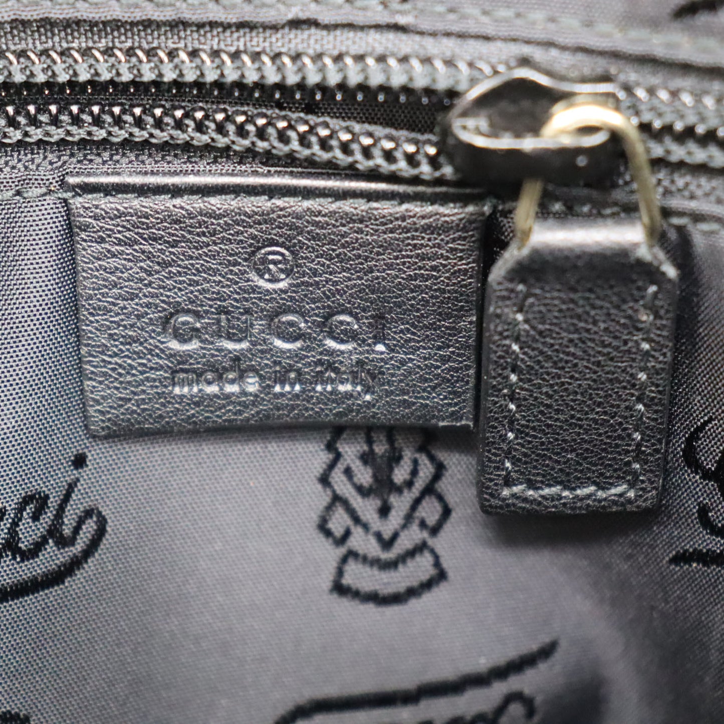 GUCCI Shima Shoulder Bag Black Leather #BS113