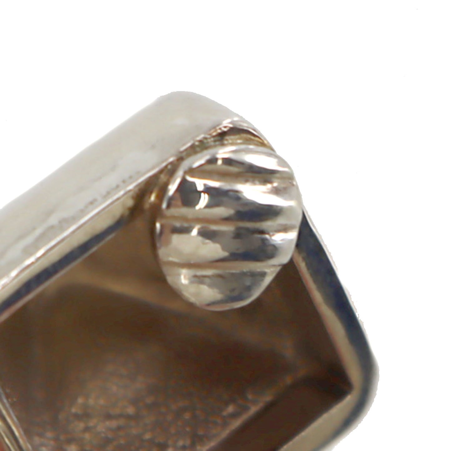 HERMES Medor Studs Earrings Silver Clip-On #AH155