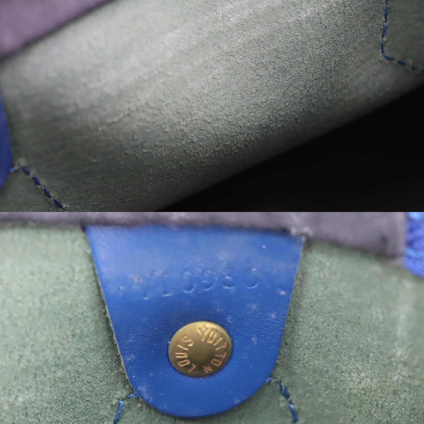 Louis Vuitton LV Speedy 30 HandBag Epi Leather Blue M43005 #BY107