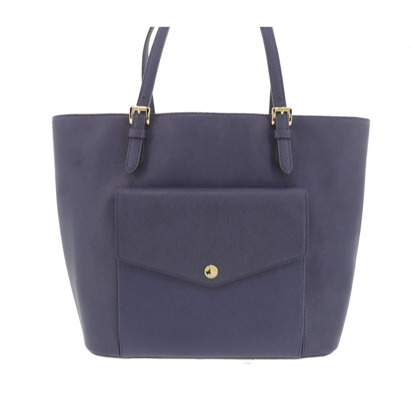 MICHAEL KORS Tote Shoulder Bag Navy Leather #BO485