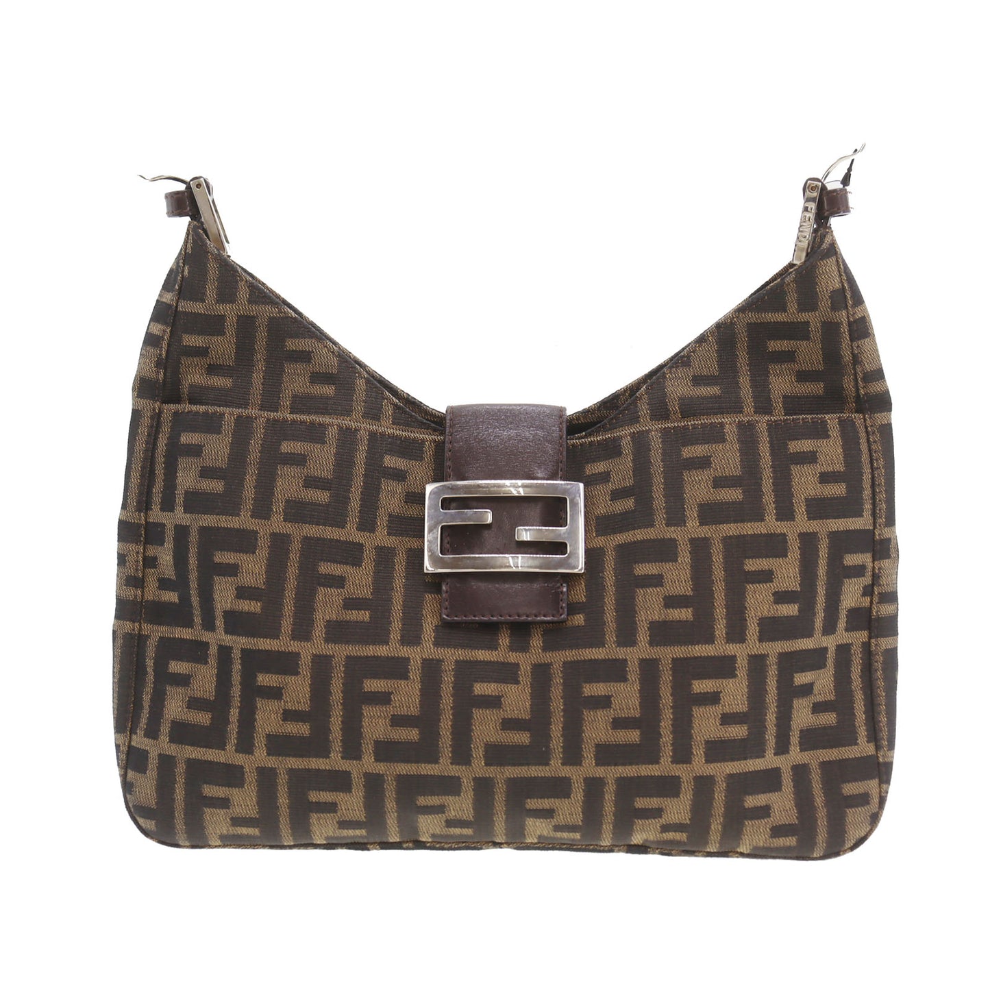 FENDI Zucca Mamma Bucket Shoulder Bag Brown #CU241