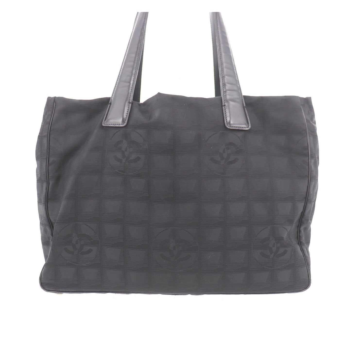 CHANEL New Travel Line Tote Bag Black Nylon #EH49