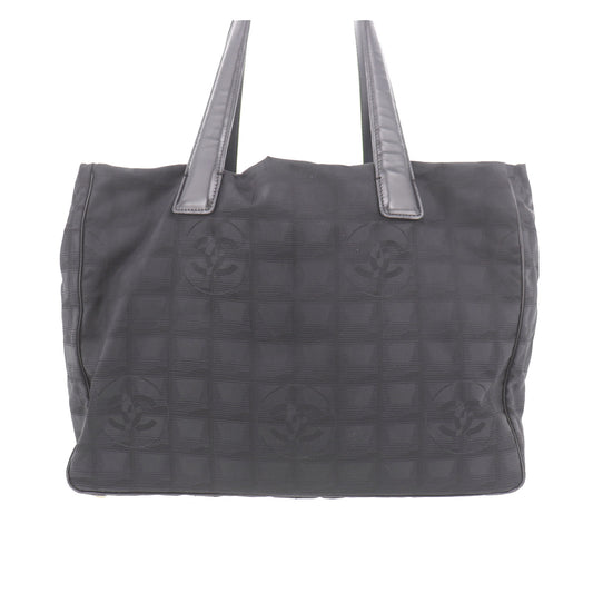 CHANEL New Travel Line Tote Bag Black Nylon #EH49