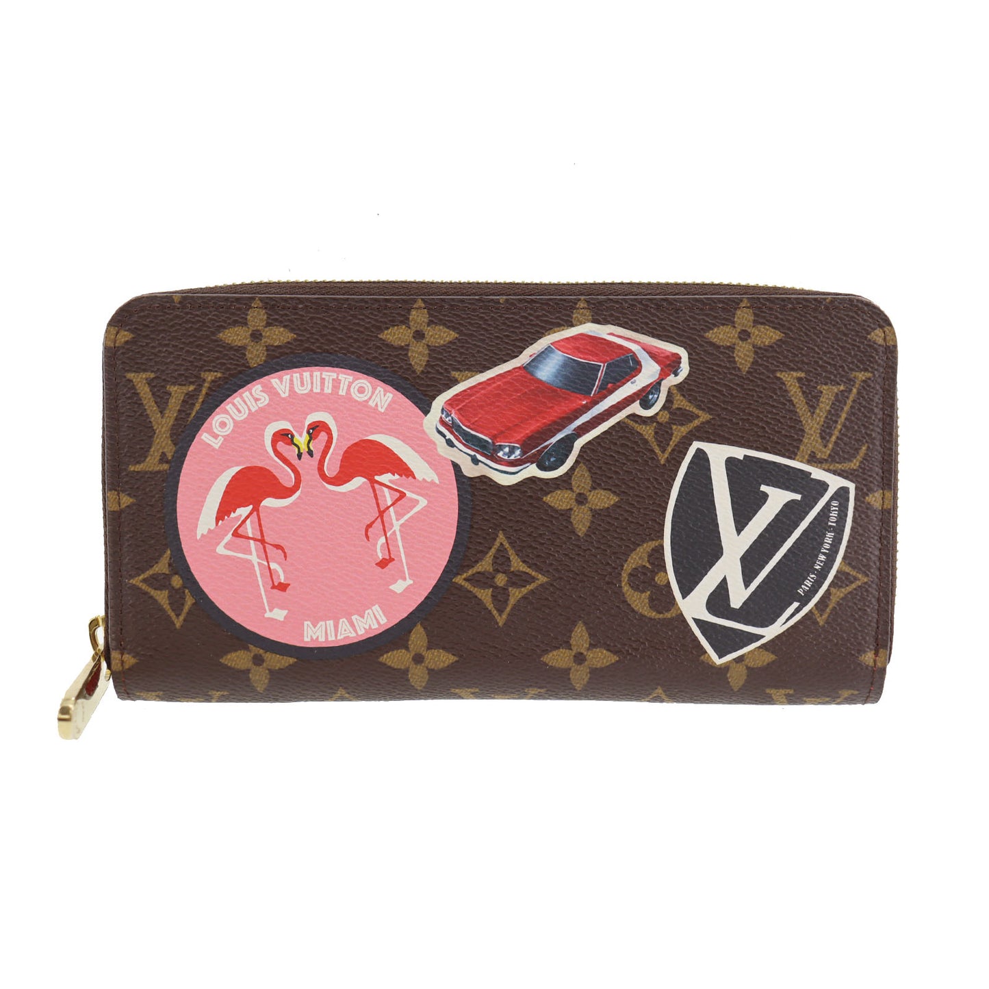 LOUIS VUITTON LV Sticker Zippy Wallet Monogram M62149 #AH594
