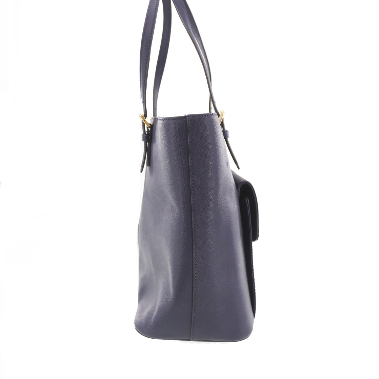 MICHAEL KORS Tote Shoulder Bag Navy Leather #BO485