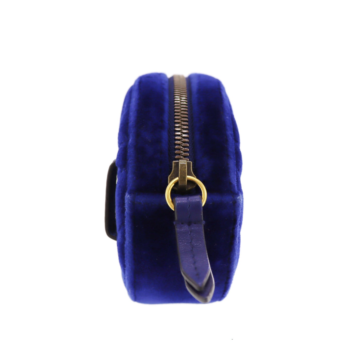 GUCCI GG Marmont Funny Pack Belt Bag Blue Velor #AH709