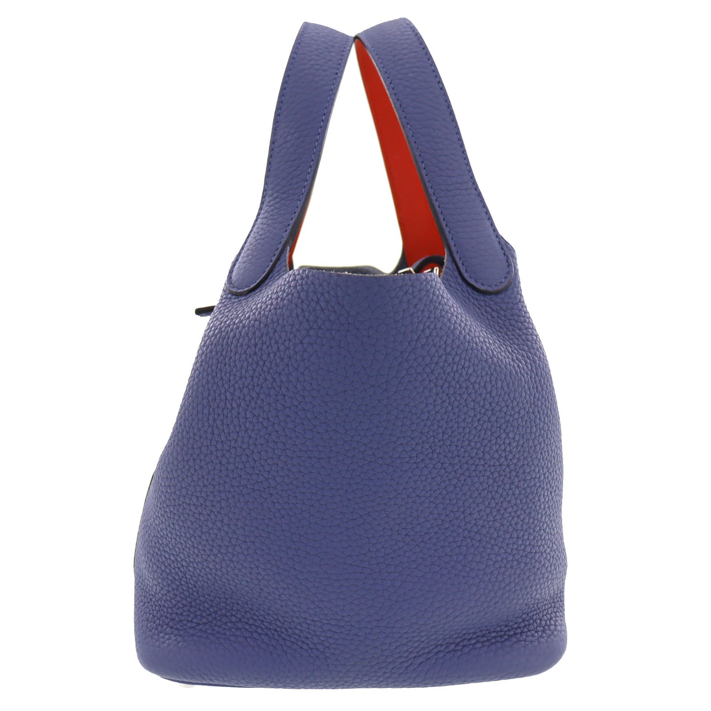 Hermes Picotin Lock PM Handbag Bule Navy Taurillon Maurice #AH704