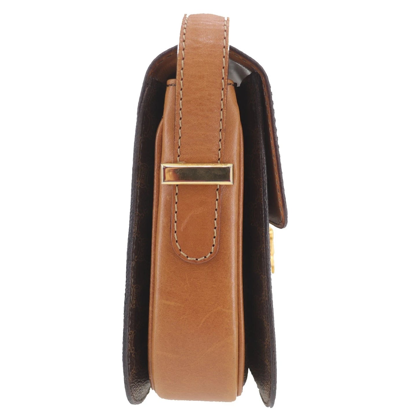 CELINE Horse Carriage Macadam Pattern Shoulder Bag PVC Leather #CY679